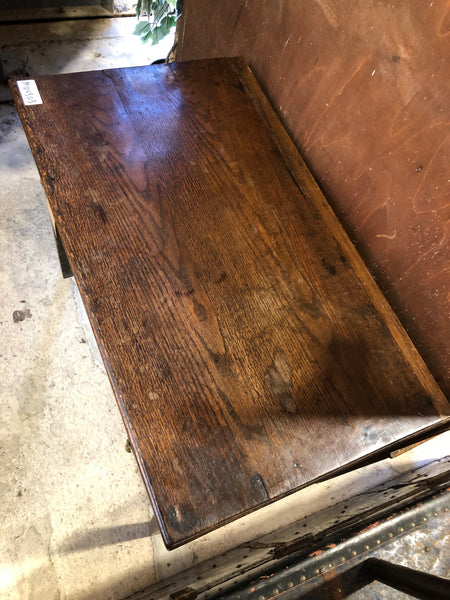 Antique Oak Inlaid Console Table