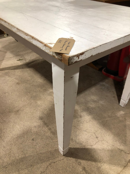 White Painted Plank Dining Table