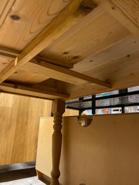 Pine Two Drawer Dressing Table & Mirror