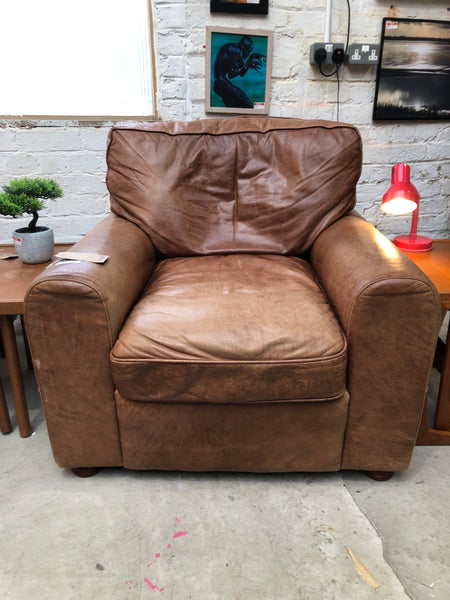 Tan Leather Armchair