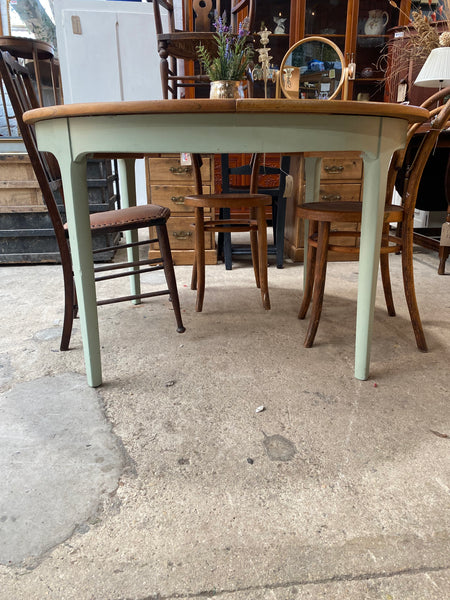 Painted Teak Mid Century Ext. Dining Table
