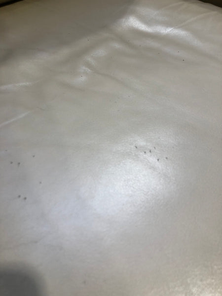 Cream Faux Leather Armchair