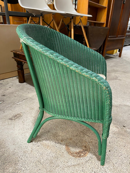 Emerald Green Wicker Tub chair