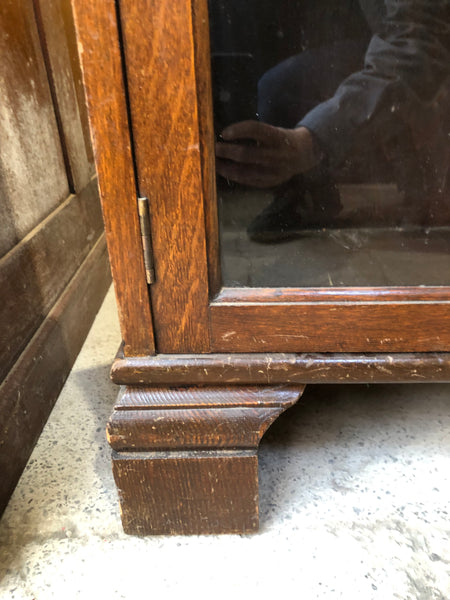 Antique Carved detail Display Cabinet