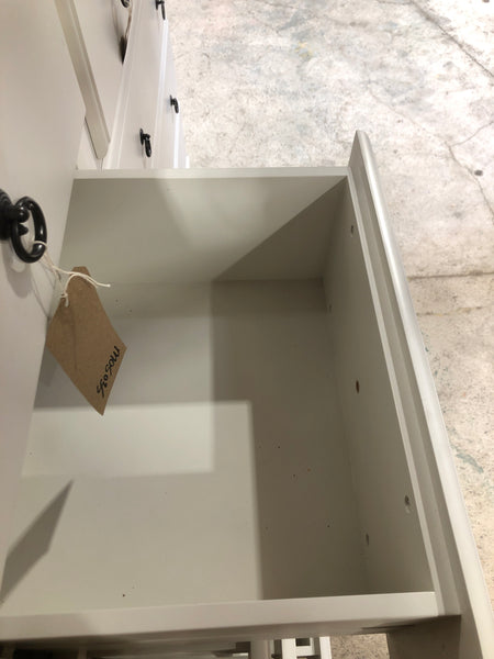 French Style White Painted Slim Tallboy