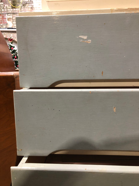 White & Blue Chest of 5 Drawers