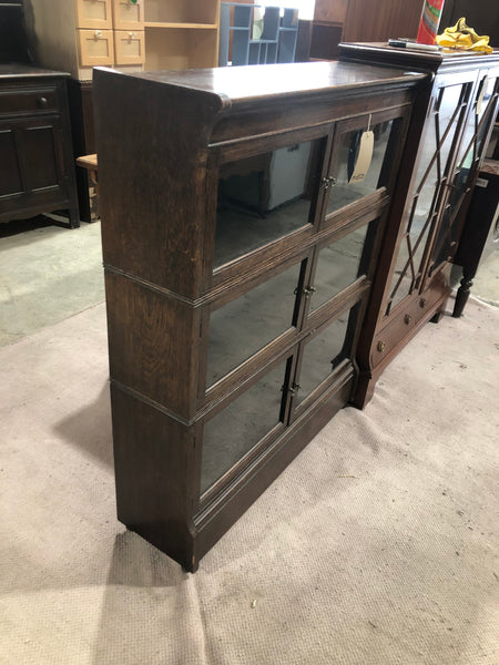GHC- Dark Oak Vintage Library Sectional Bookcase
