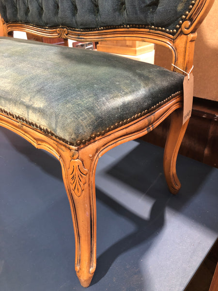 Small French Style Velvet Hallway Sofa