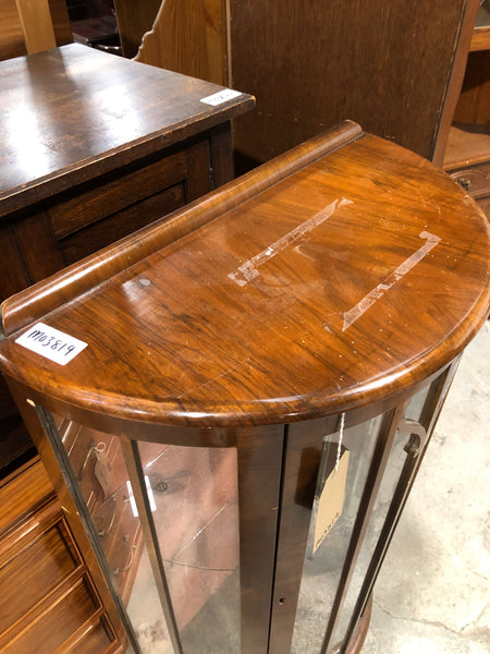 Vintage Demi Lune Display Cabinet