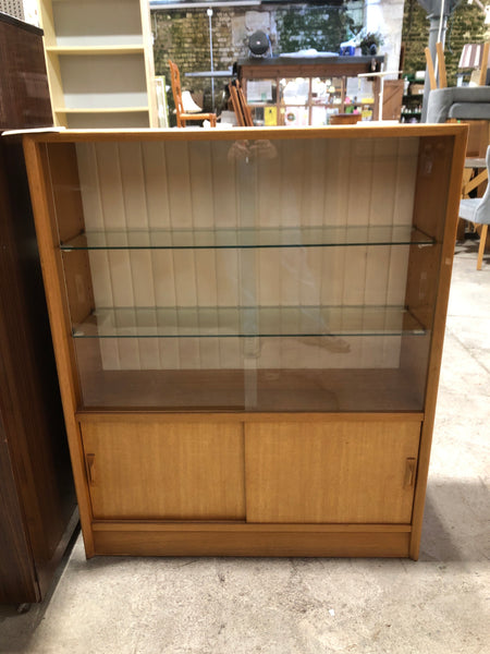 Vintage Display Bookcase with Cupboard