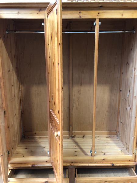 Pine Triple Wardrobe