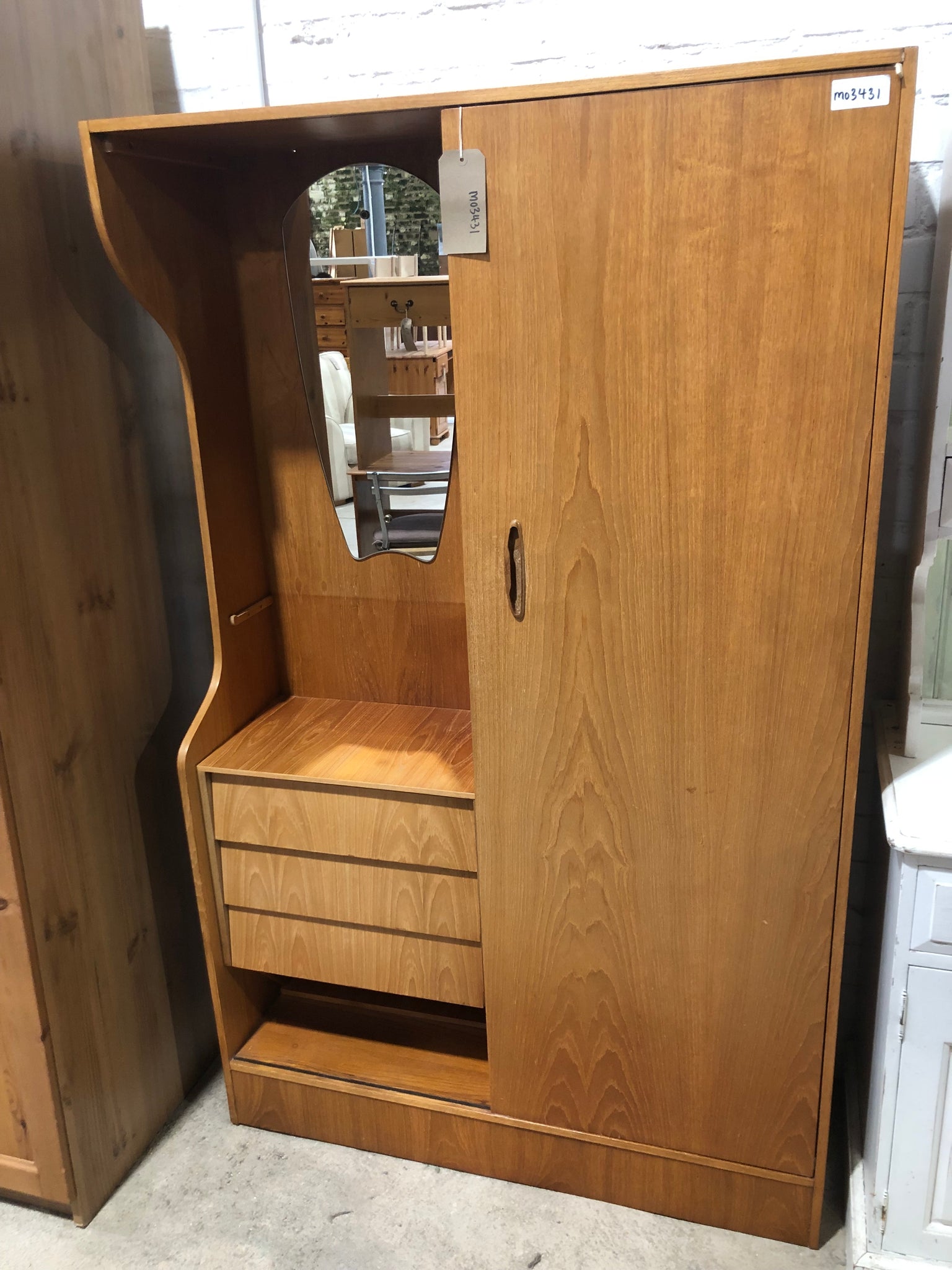 Mid Century Teak Single Wardrobe in the Style of G-Plan / Egomme