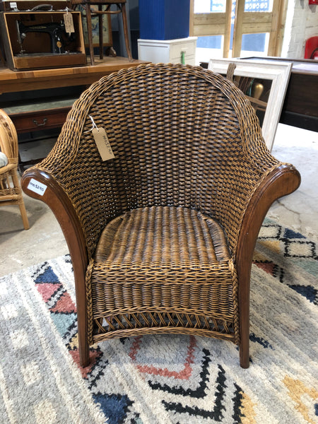 Wicker & Wood Armchair