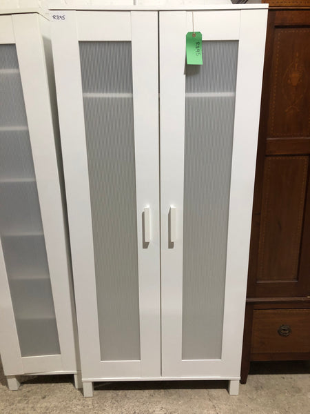 White Wardrobe with Frosted Doors - REF