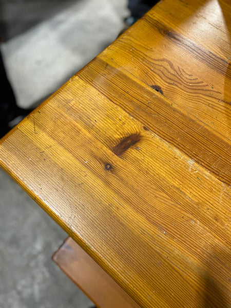 Pine Table & 2 Bench Set