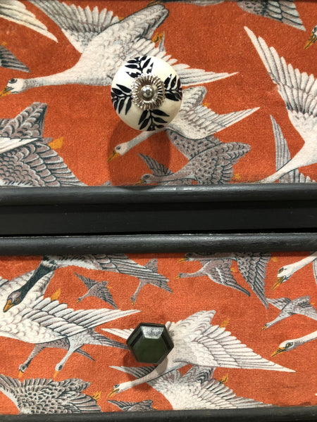 Upcycled Goose Print Chest of Drawers