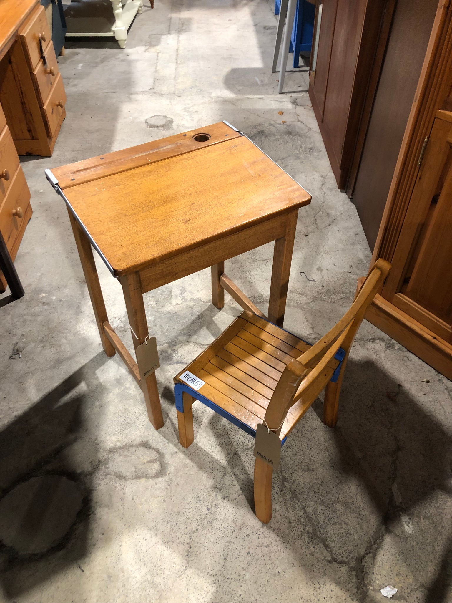 Vintage Kids Desk & Chair Set