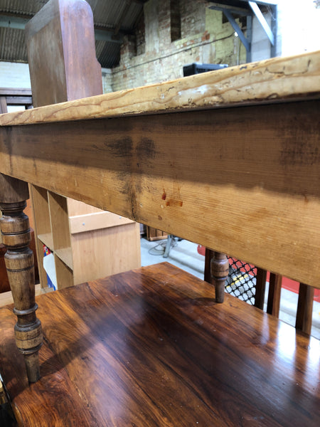 Small Rustic Pine Farmhouse Dining Table