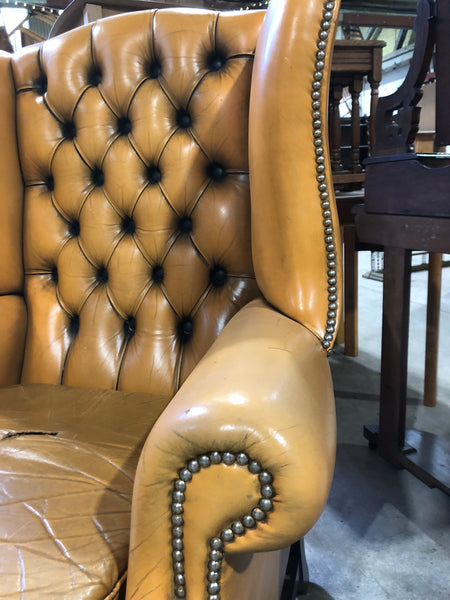 1960’s Chesterfield Wingback Armchair