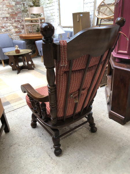 Antique Stained Oak Rocking Chair