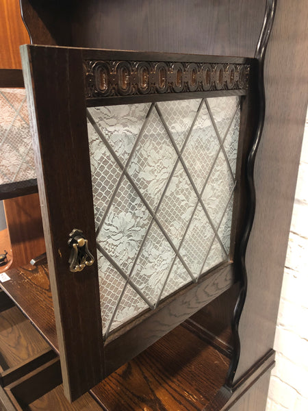 Dark Wood Dresser with Lace Detail