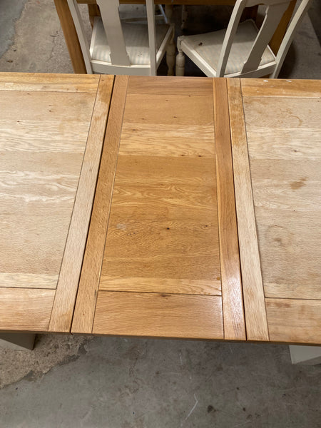Solid Oak Extending Dining Table