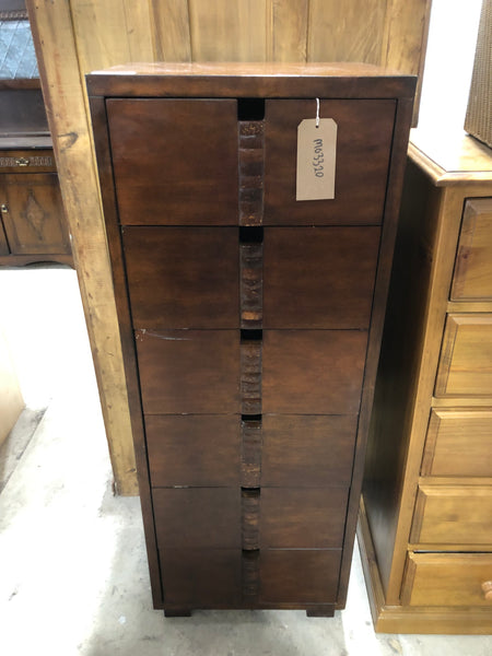 Dark Wood Tall Storage Unit