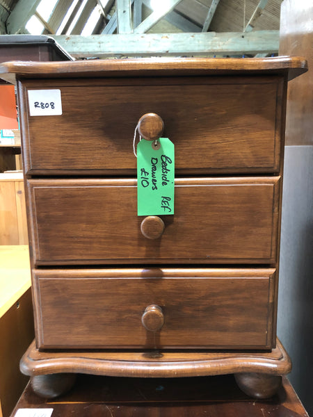 Dark Bedside Drawers - REF