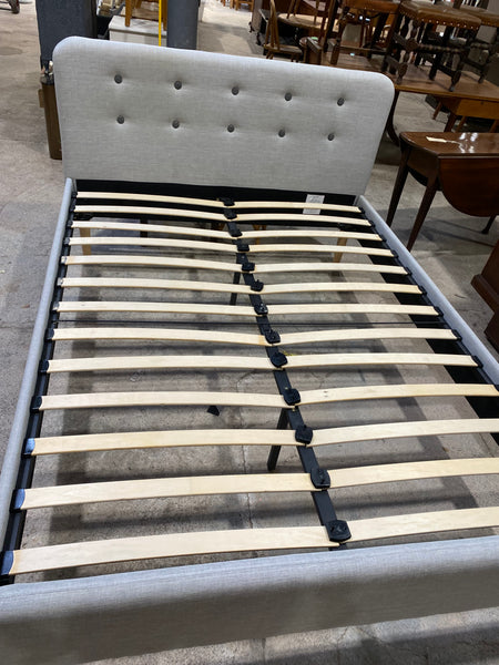 Grey UK King Size Bed Frame