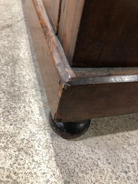 Antique Pier Cabinet with Inlaid & Brass Detailing