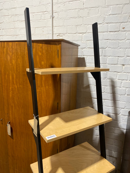 Industrial Style Leaning Bookcase