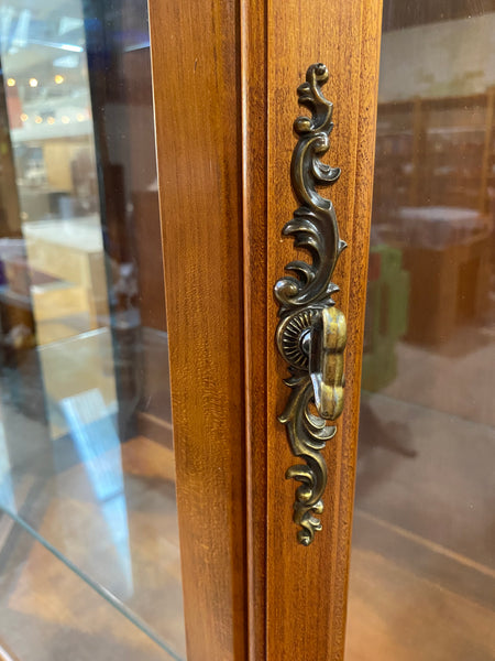 Tall Wooden Glass Display Cabinet
