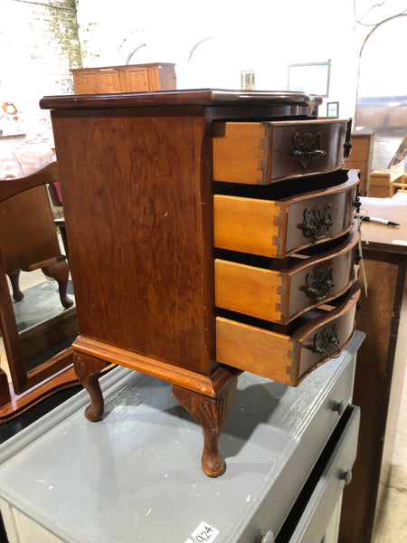 Antique Mahogany Serpentine Small chest of drawers