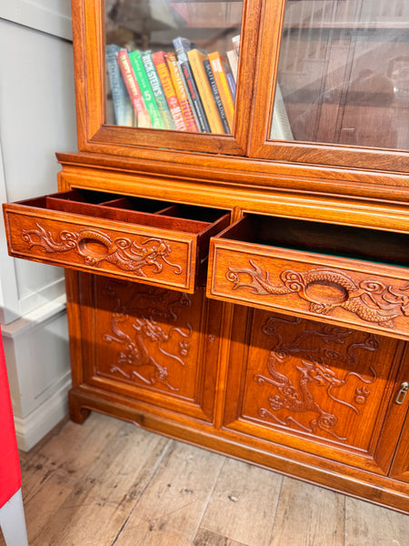 GHC - Vintage Wooden Display Cabinet / China Hutch
