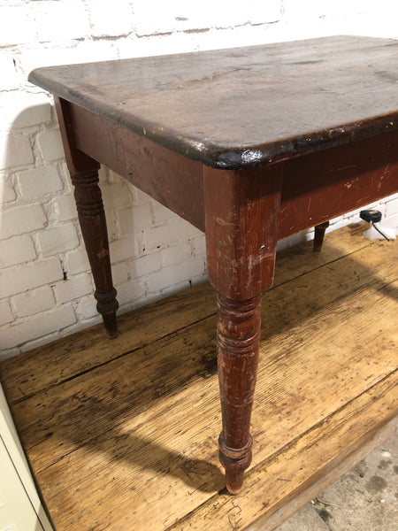 Antique Stained Farmhouse Kitchen Table