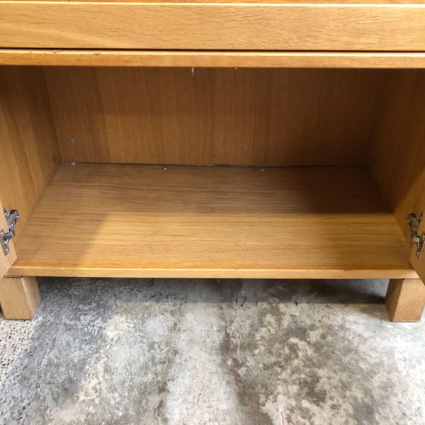 Oak Veneer Storage Cupboard & Drawers