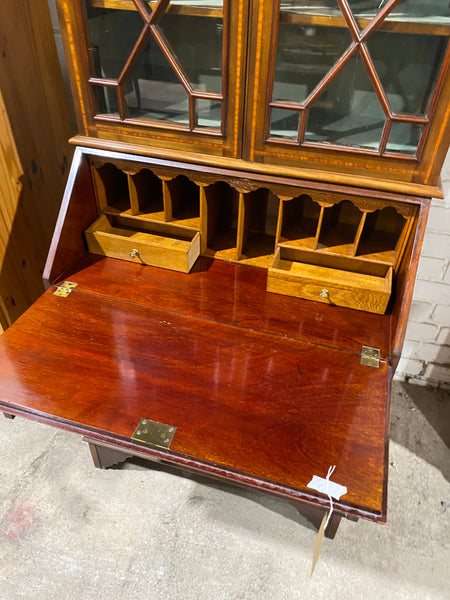 Mahogany Bureau and Display Cabinet