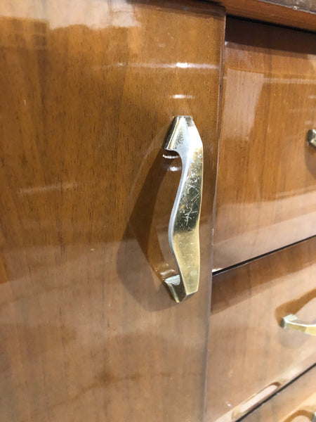Mid Century Tri-Fold Mirror over Dressing Table