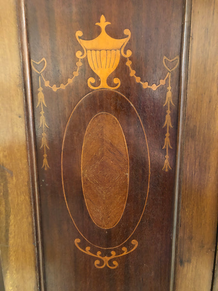 Antique Single Wardrobe with Inlaid Detail