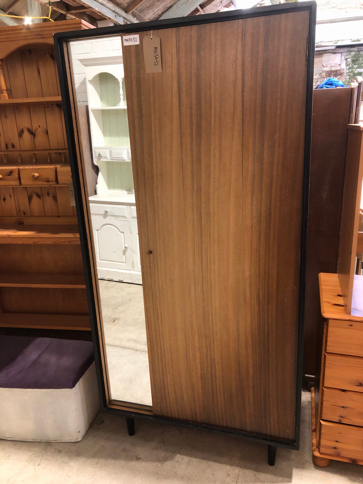 Mid Century Stag Wardrobe with Mirror