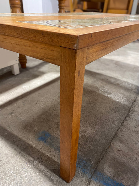 Large Vintage Teak Tiled Top Coffee Table