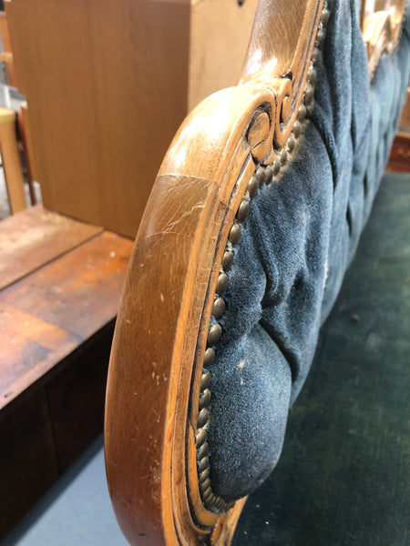 Small French Style Velvet Hallway Sofa