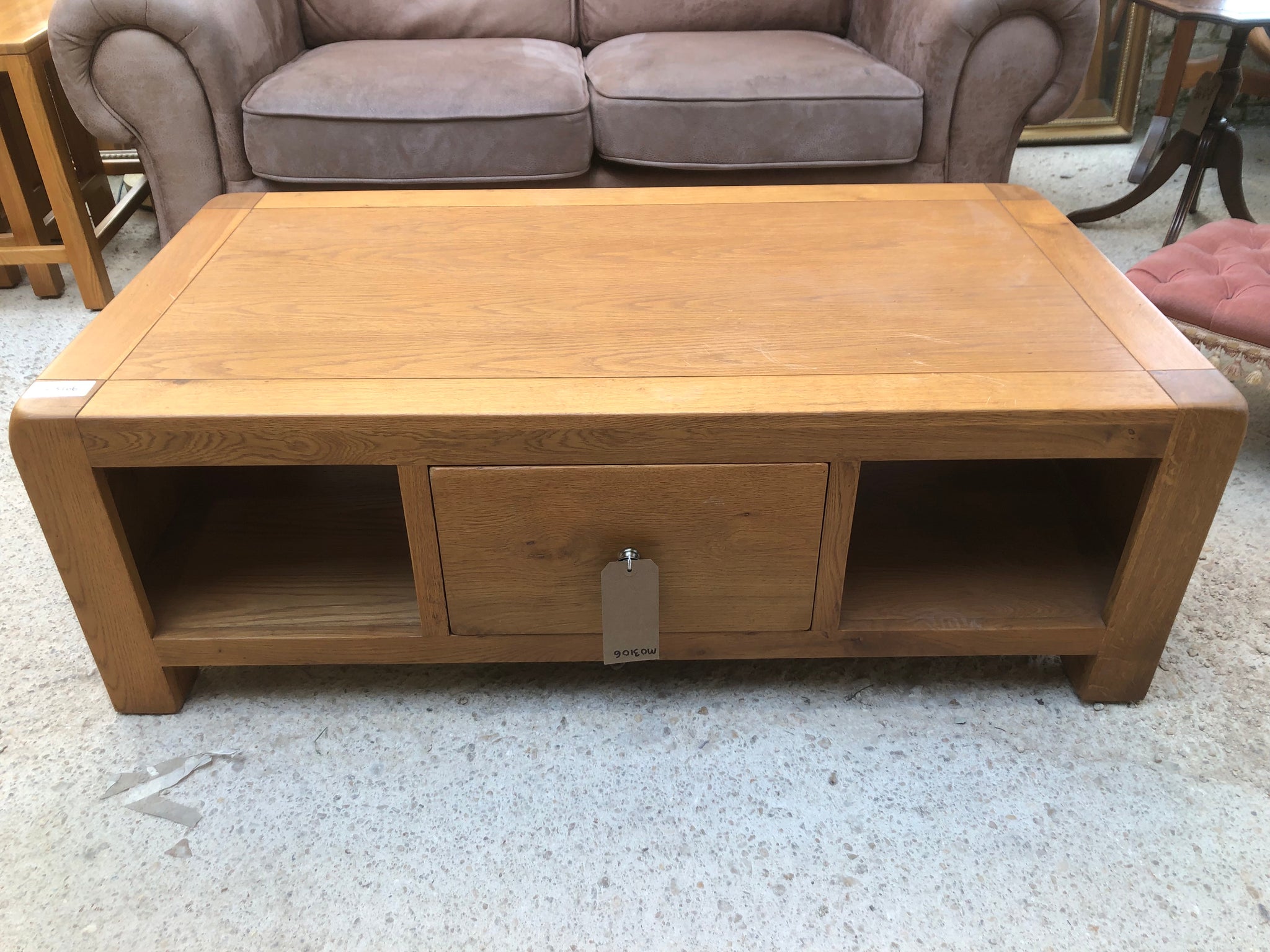 Oak Coffee Table with Drawers and Storage - GHC