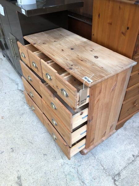 GHC - Pine Chest of 10 Drawers