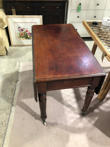 Flamed Mahogany Drop Leaf Table