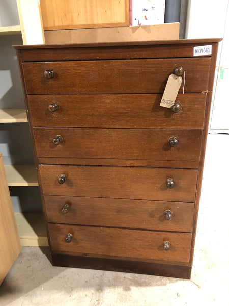 Vintage Lebus Tallboy Chest of 6 Drawers