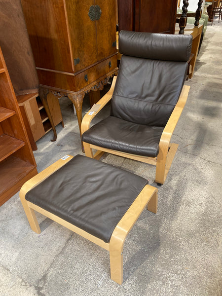 IKEA Poang Chair & Footstool