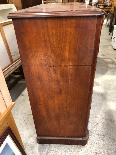 Flamed Mahogany 2 over 3 Chest of Drawers