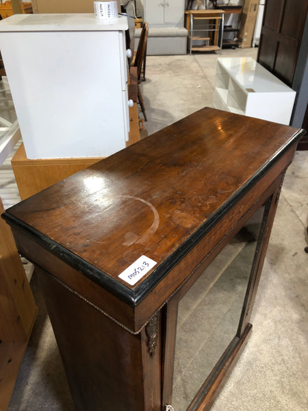 Antique Pier Cabinet with Inlaid & Brass Detailing