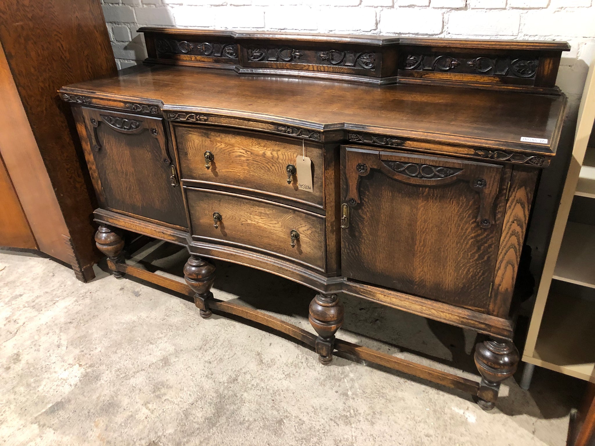 Antique Stained Oak Sideboard